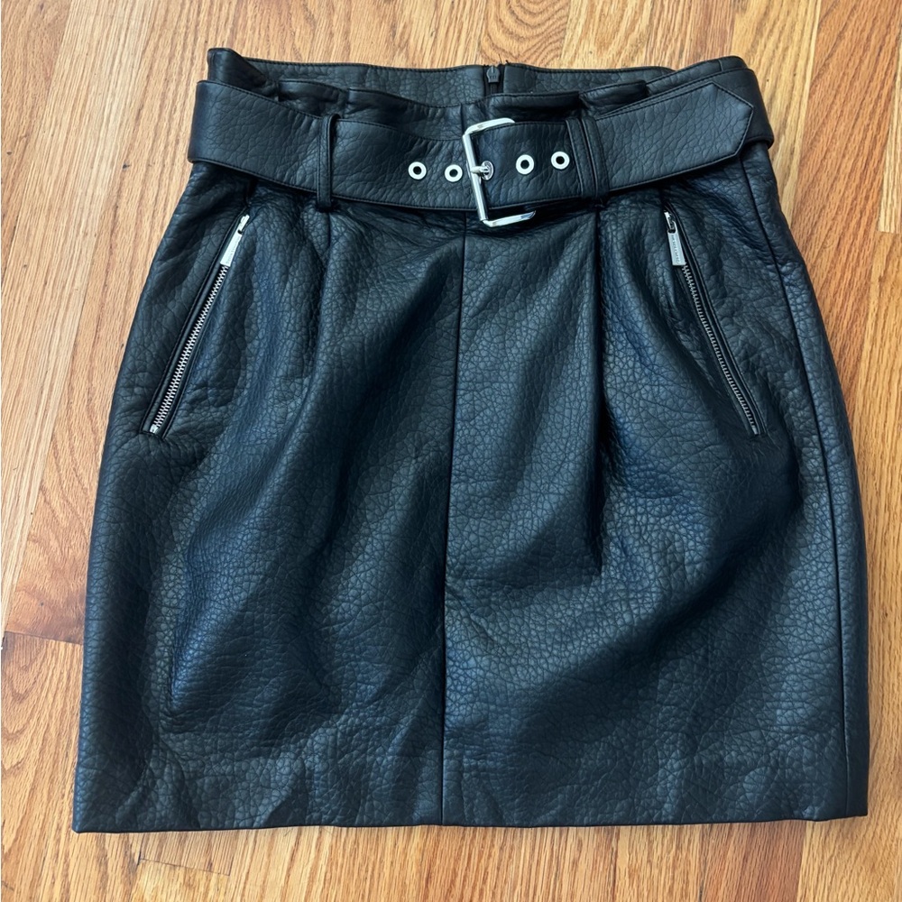 Michael Kors Black Textured Mini Skirt